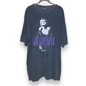 Vintage Madonna Who’s That Girl Movie Short Sleeve Shirt Black‎ Size XL Large